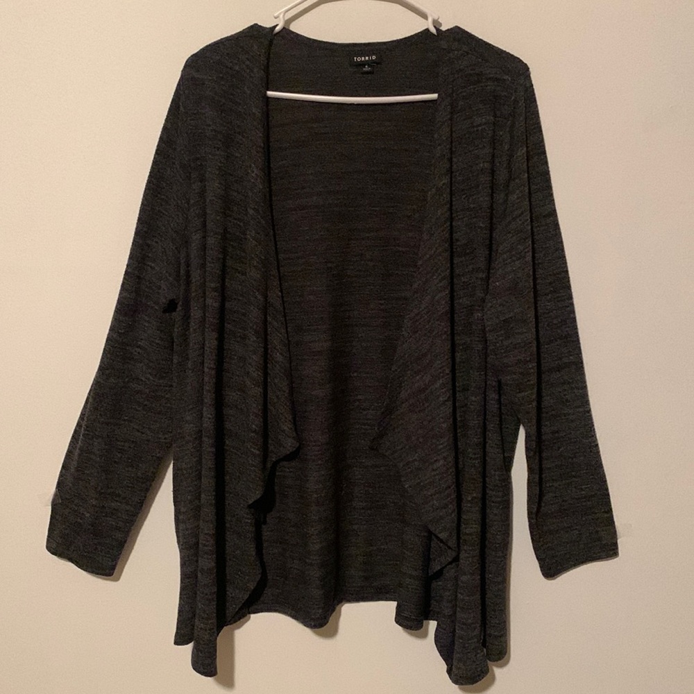 Torrid Heather Grey Long Sleeve Cardigan